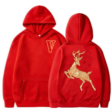 Christmas-Deer-red-Vlone-Hoodie