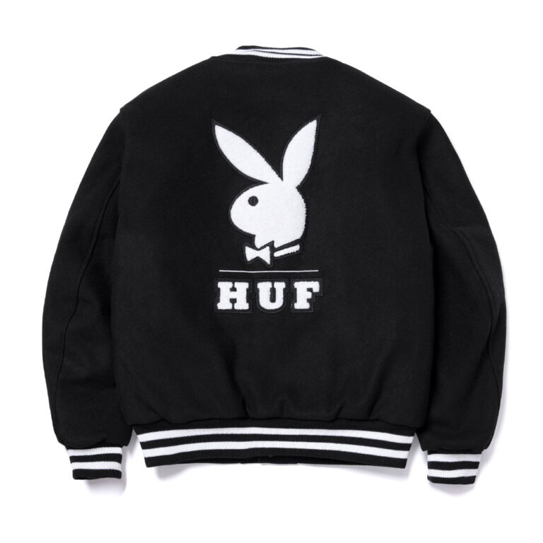 HUF x Playboy Varsity Jacket Black
