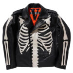 VLONE X Neighborhood Skeleton Leather Jacket - Front - 2