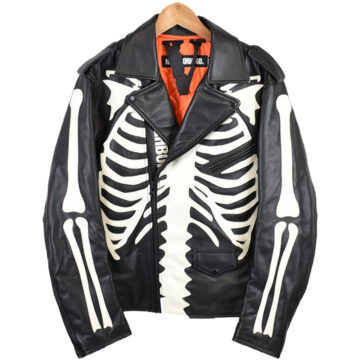 VLONE X Neighborhood Skeleton Leather Jacket - Front