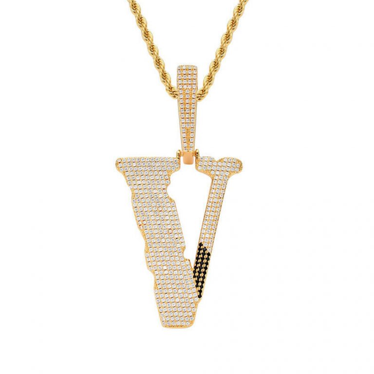 Vlone Logo V Pendant Necklace