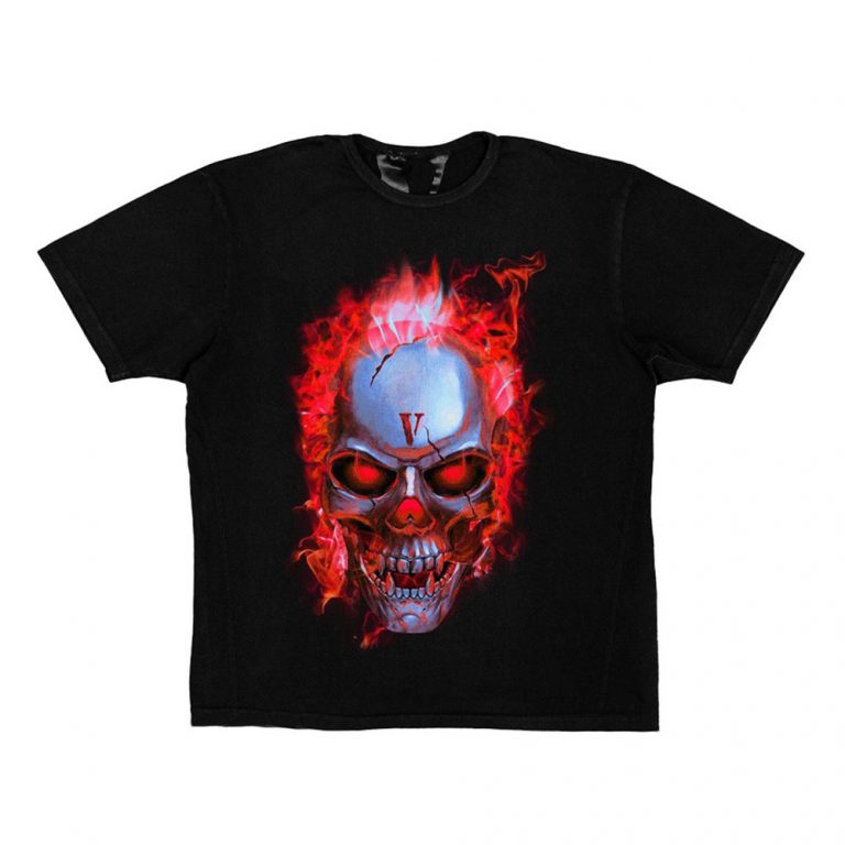 Vlone Skully Red Flame T-Shirt