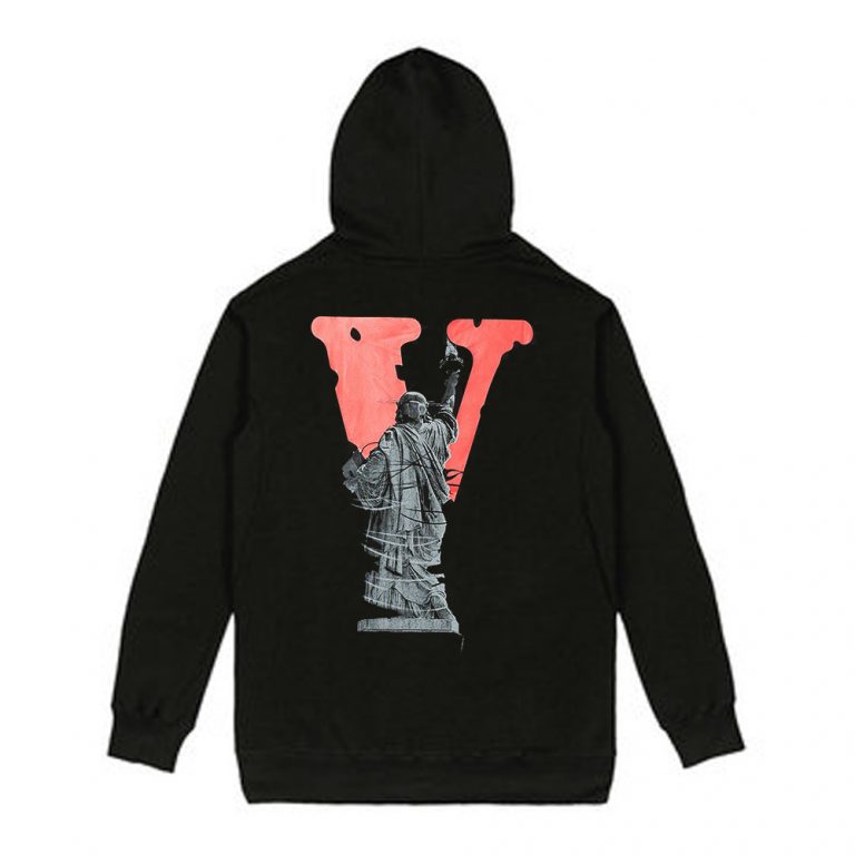 Vlone Statue Of Liberty Hip Hop Hoodie Back
