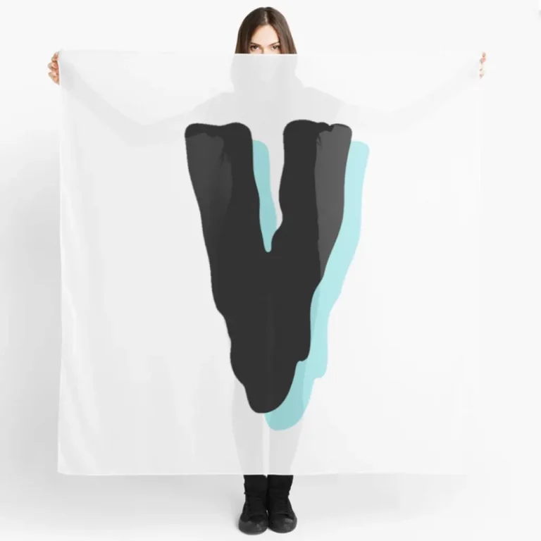 Vlone V Logo Printed Scarf