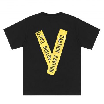 Vlone Yellow Tape Risk T-Shirt