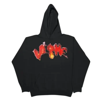 Vlone Halloween Flaming Pumpkin Hoodie - Front